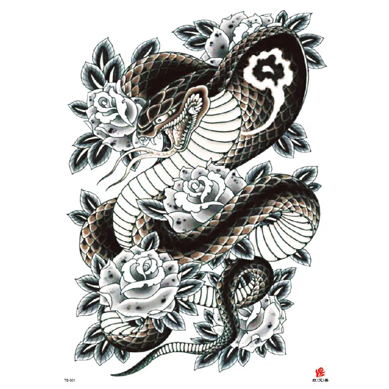 Wholesale Cool Big Full Back Tattoo Designs Large Size Temporary Tattoo Men's Full Back Tattoo Sticker