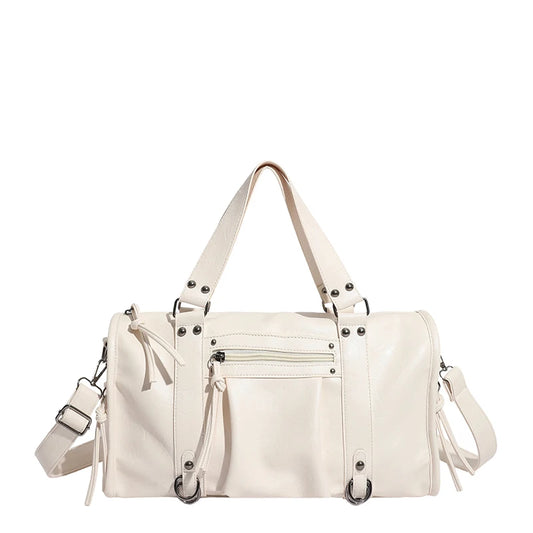 Large Capacity Women PU Leather Handbags Tote Bags Casual Female Rivet Big Shoulder Messenger Bags Fashion Zipper Crossbody Bag