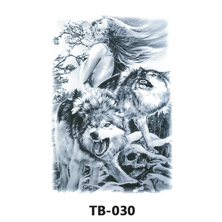 Wholesale Cool Big Full Back Tattoo Designs Large Size Temporary Tattoo Men's Full Back Tattoo Sticker
