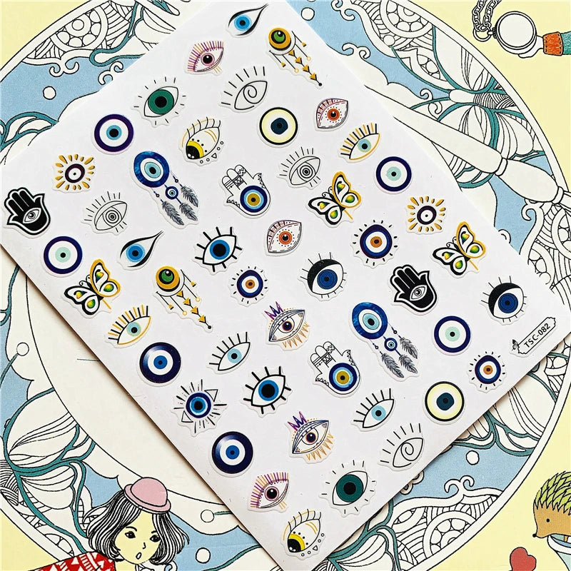 MG201011-38 WG661 Skull head snake sexy woman  3D Back glue Nail Art Stickers Decals Sliders Nail ornament decoration