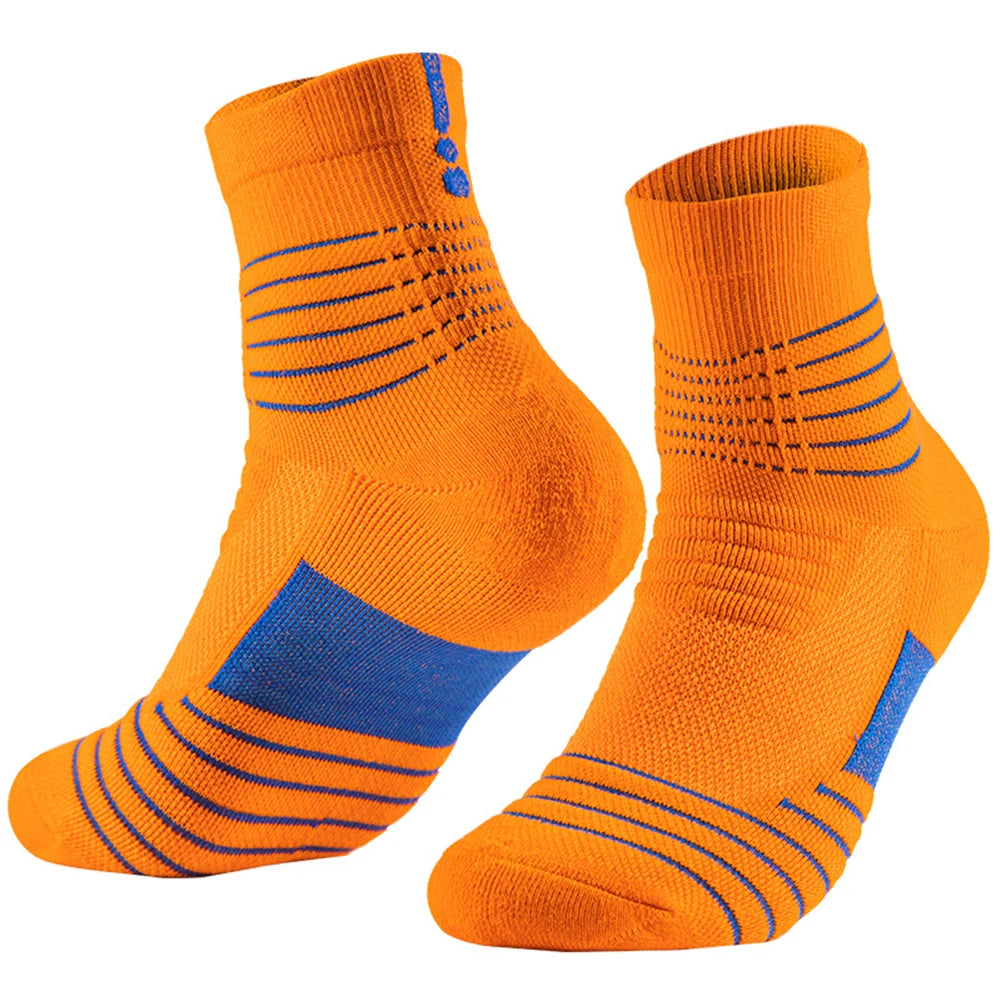 Men Ankle Athletic Socks Performance Cushion Compression Arch Support Outdoor Sports Thick Running Women Young Sock