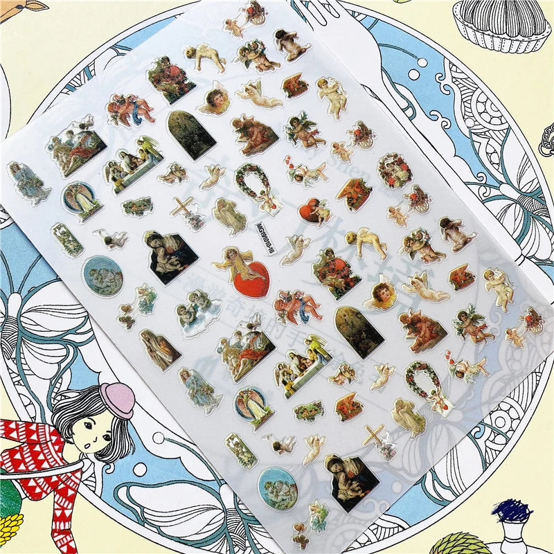 MG201011-38 WG661 Skull head snake sexy woman  3D Back glue Nail Art Stickers Decals Sliders Nail ornament decoration