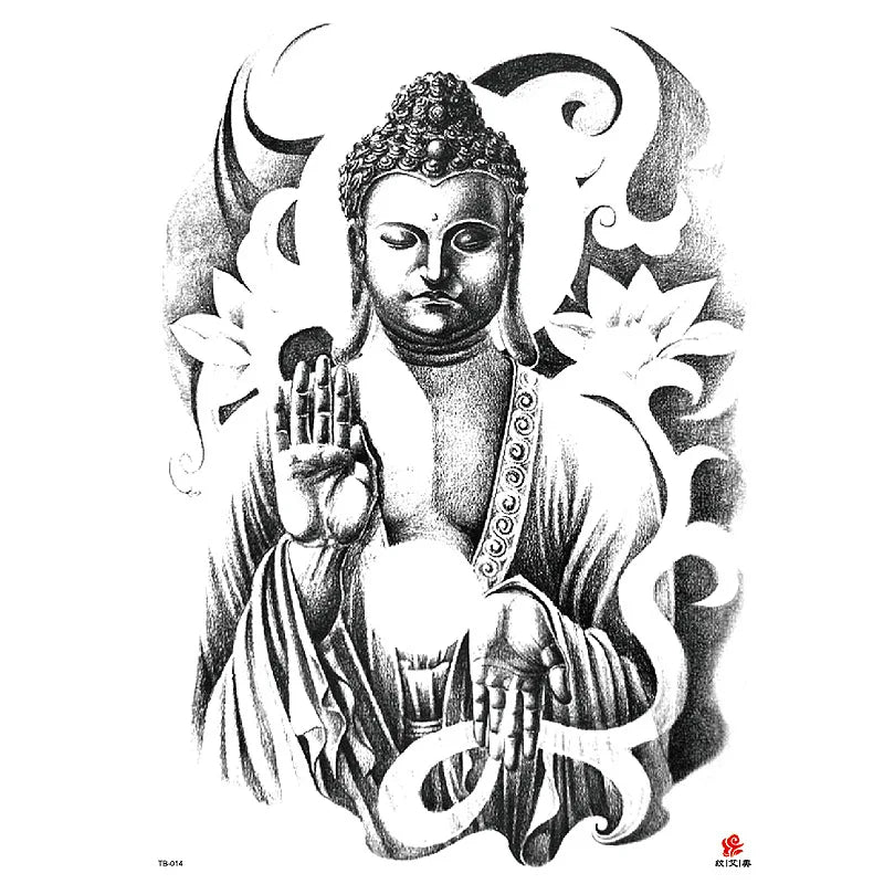 Wholesale Cool Big Full Back Tattoo Designs Large Size Temporary Tattoo Men's Full Back Tattoo Sticker