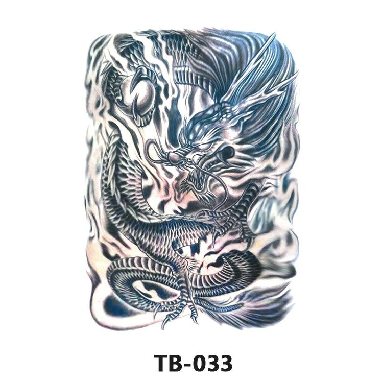 Wholesale Cool Big Full Back Tattoo Designs Large Size Temporary Tattoo Men's Full Back Tattoo Sticker