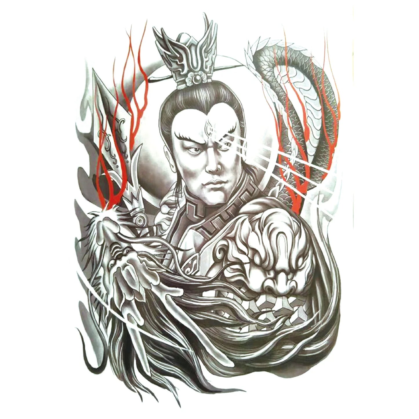 Wholesale Cool Big Full Back Tattoo Designs Large Size Temporary Tattoo Men's Full Back Tattoo Sticker