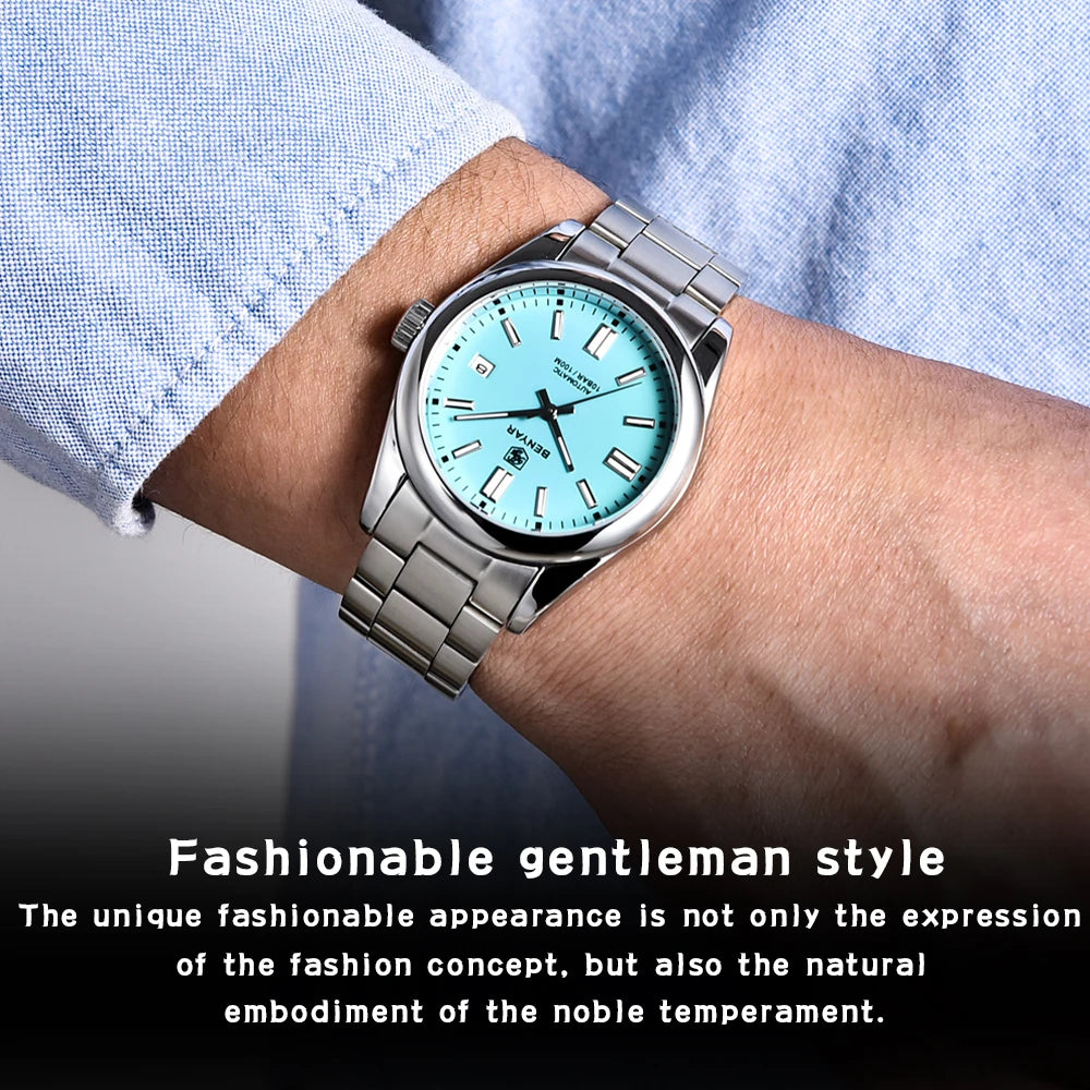BENYAR Neue Taucheruhr für Männer 10Bar wasserdichte Herren Mechanische Armbanduhren Luxus Edelstahl Automatikuhren