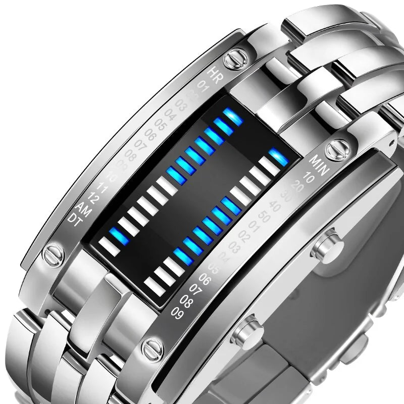 Futuristische Digitalarmbanduhr