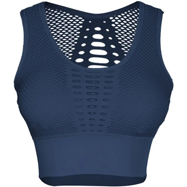 Fitness Stoßfester Mesh-Sport-BH