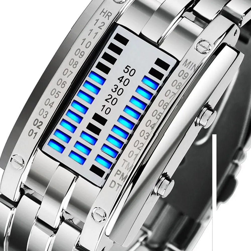 Futuristische Digitalarmbanduhr
