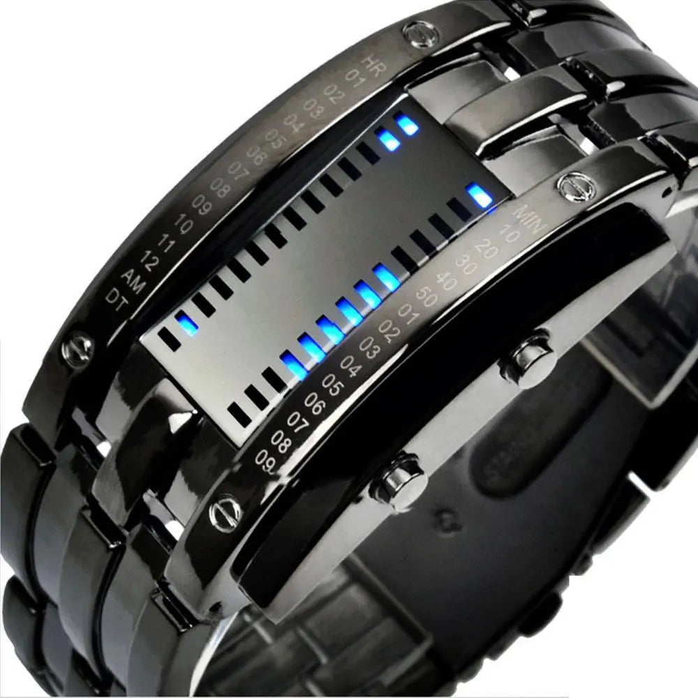 Futuristische Digitalarmbanduhr