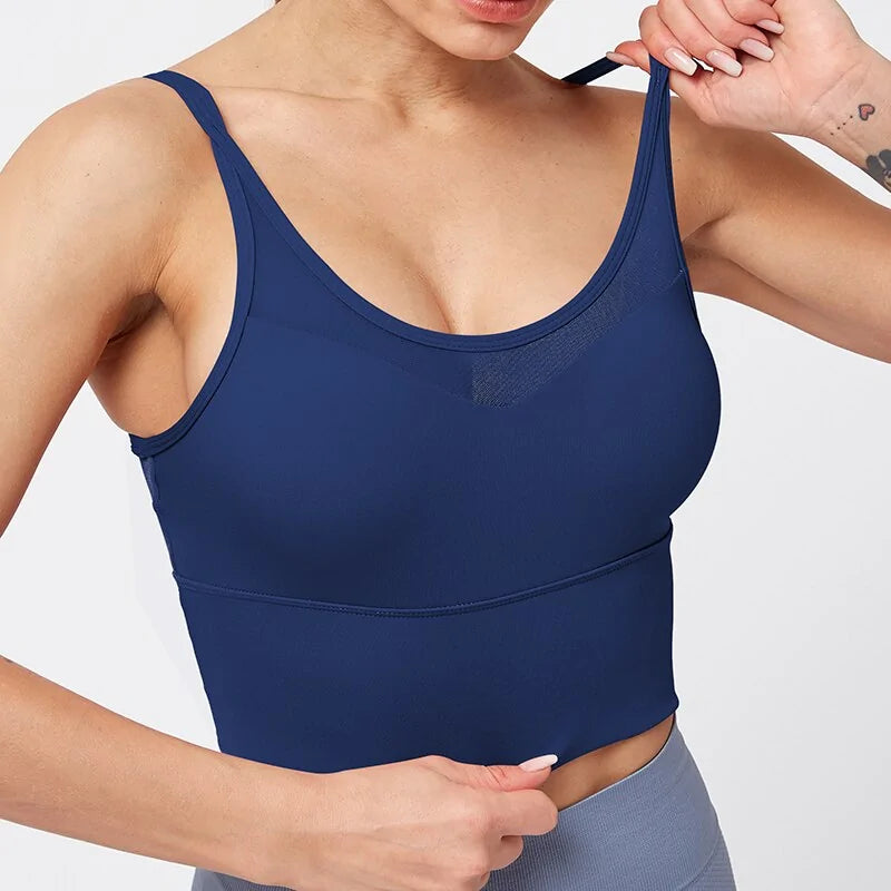 Kaminsky Nylon Mesh Fitness BH Cross Beauty