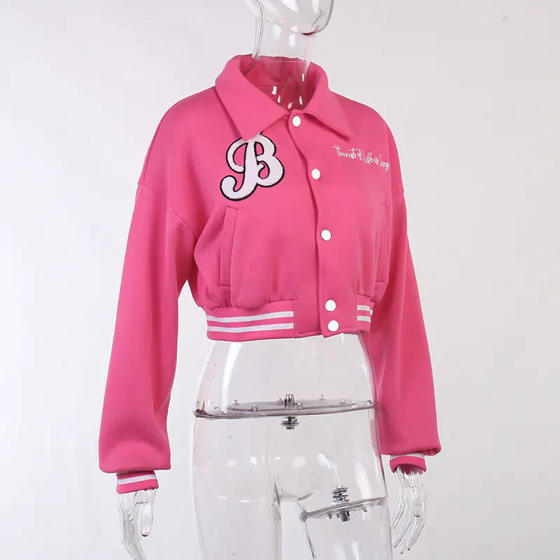 Bestickte Collegejacke: „B“