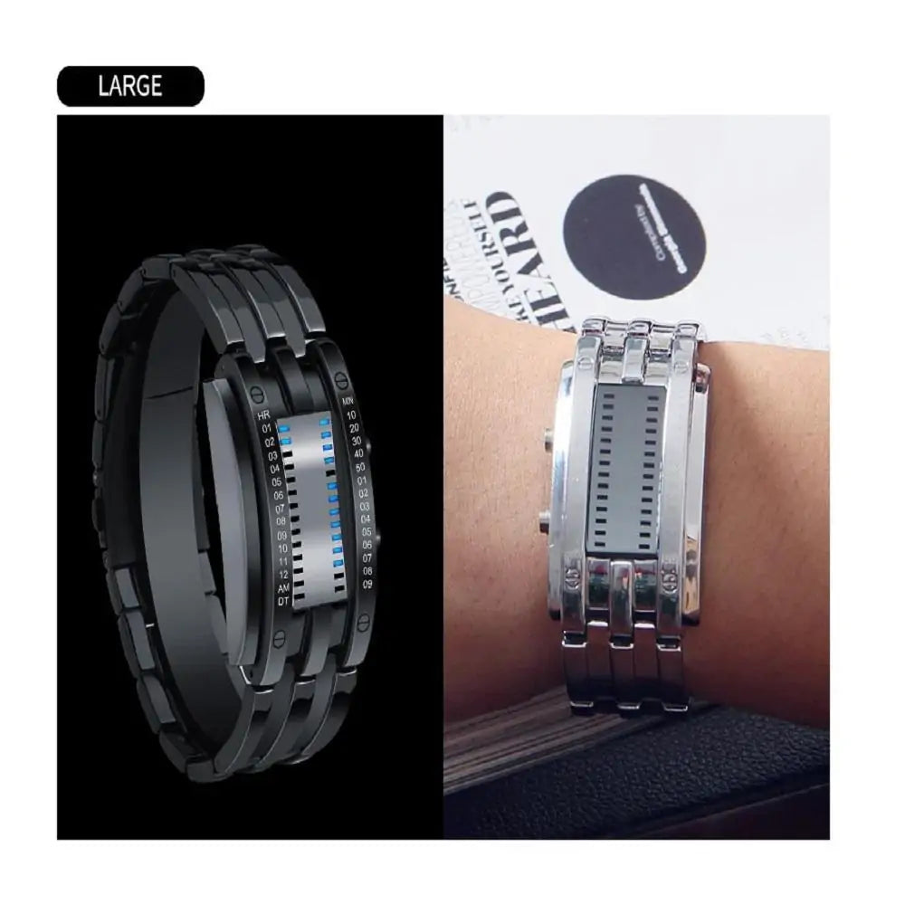 Futuristische Digitalarmbanduhr