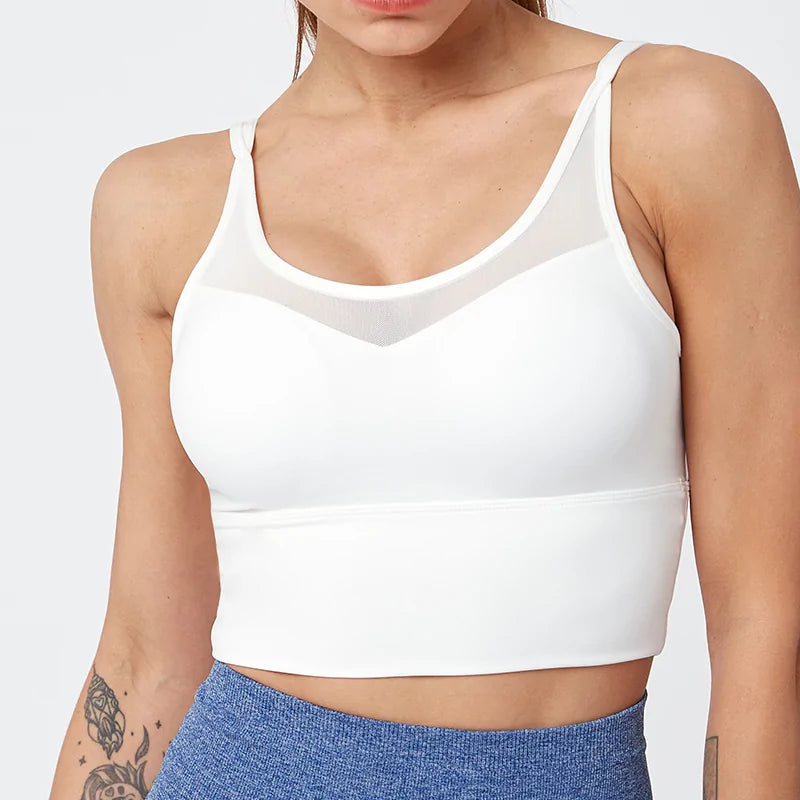 Kaminsky Nylon Mesh Fitness BH Cross Beauty