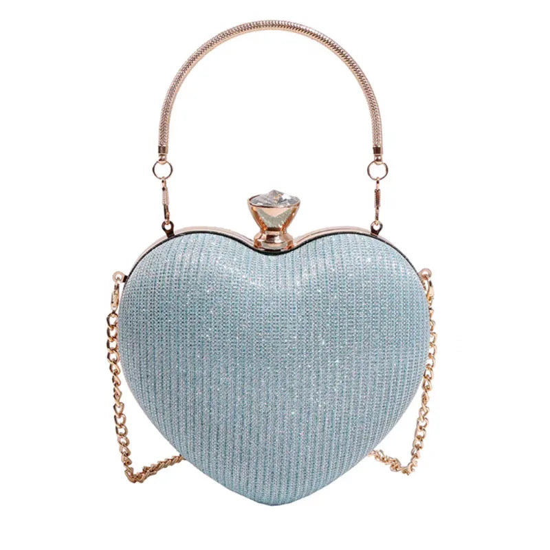 Gold Bright Silk Circular Evening Bag Women Banquet Clutch Rhinestone Decor Chain Shoulder Bags Luxury Female Party Handbags
