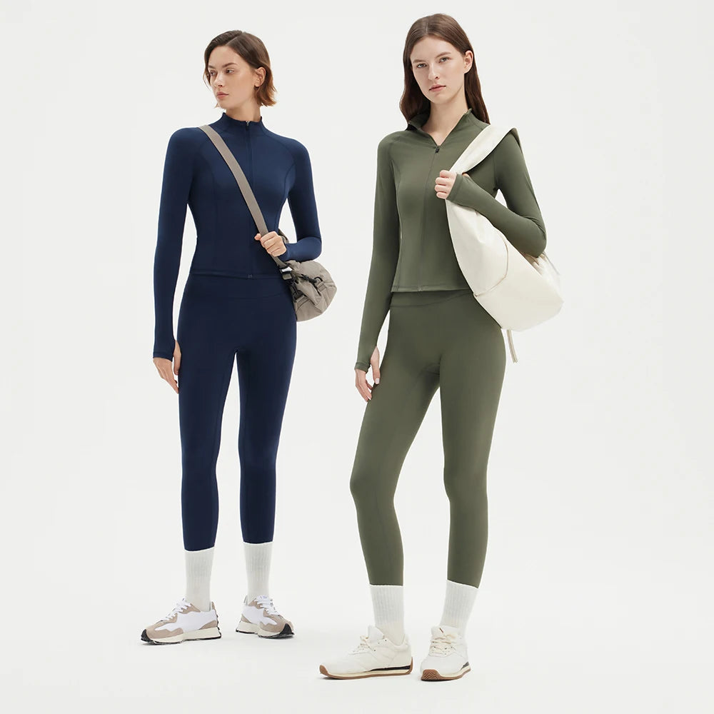 2 Pcs Yoga Clothes Women's Tracksuit Athletic Wear Long Sleeve Sports Top Leggings Suit  Fitness Suit Gym Workout Clothes Femme