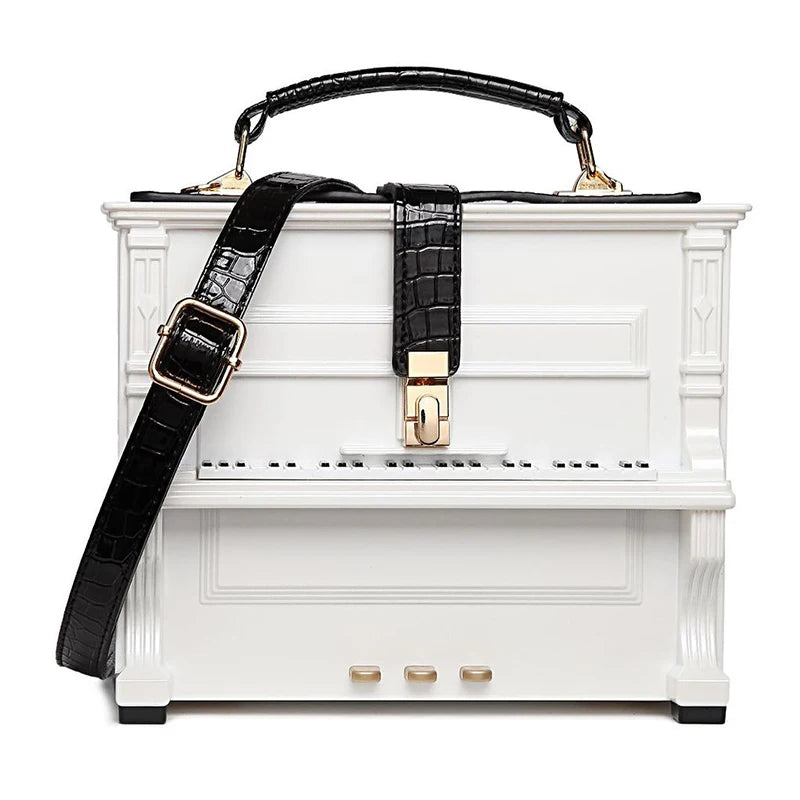 High Quality Women Small Pu Leather Handbags Fashion Piano Shape Shoulder Travel Bag Luxury Ladies Box Crossbody Bags for Women
