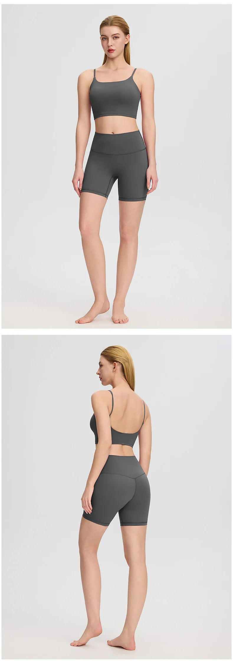 Yoga clothes, running suit, women's chest cushion vest, hip lifting high waist yoga shorts, quick drying breathable fitness suit