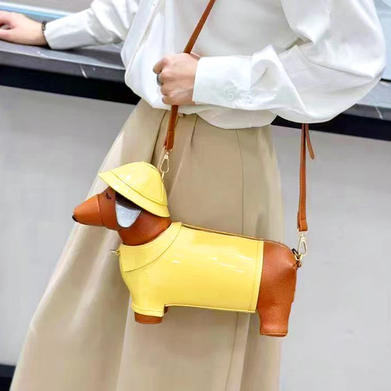 Purses and handbags For Women Designer Leather crossbody shoulder bag Purse Cute dog shape Evening Party bag Women's bag