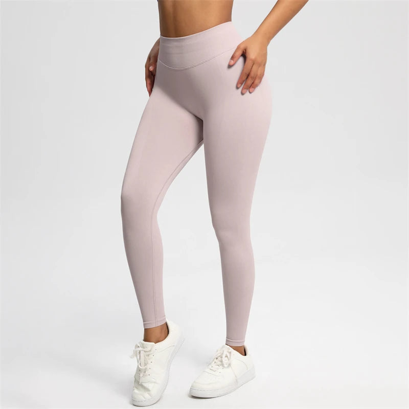 Bum Shaping Leggings Women Seamless Sports Yoga Pants Low Ribbed Band Gym clothes Fitness Workout Scrunch Butt Tight