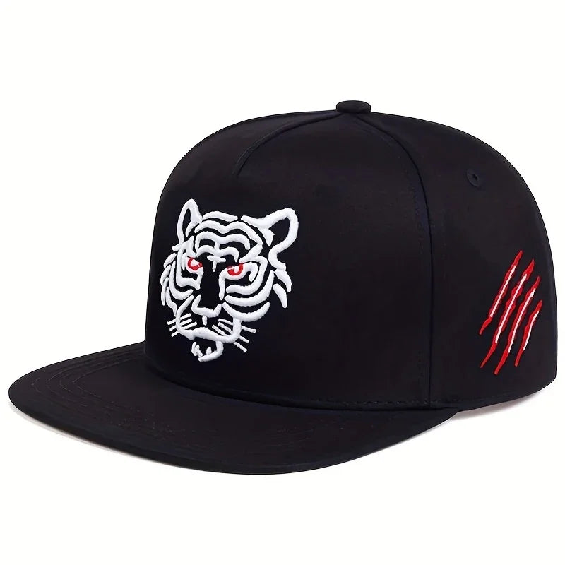 Unisex Tiger Embroidery Hip-hop Hats Spring And Autumn Outdoor Adjustable Sports Casual Baseball Caps Sunscreen Hat