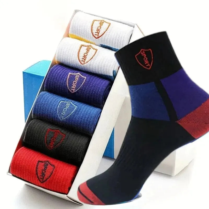 10/5/4/3 pairs of men's formal color blocking socks, comfortable and breathable soft business socks, men's socks and stockings-
