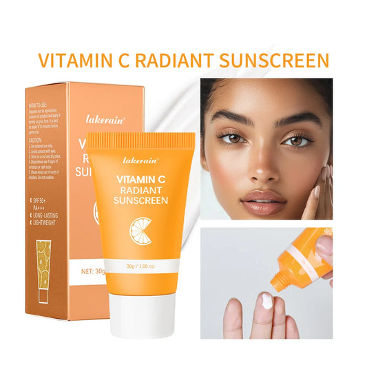 SPF 30 Vitamin C Moisturizer Protects Skin From UV Rays Hydrating Lotion Brightens Skin Nourishment Multiple Skin Care