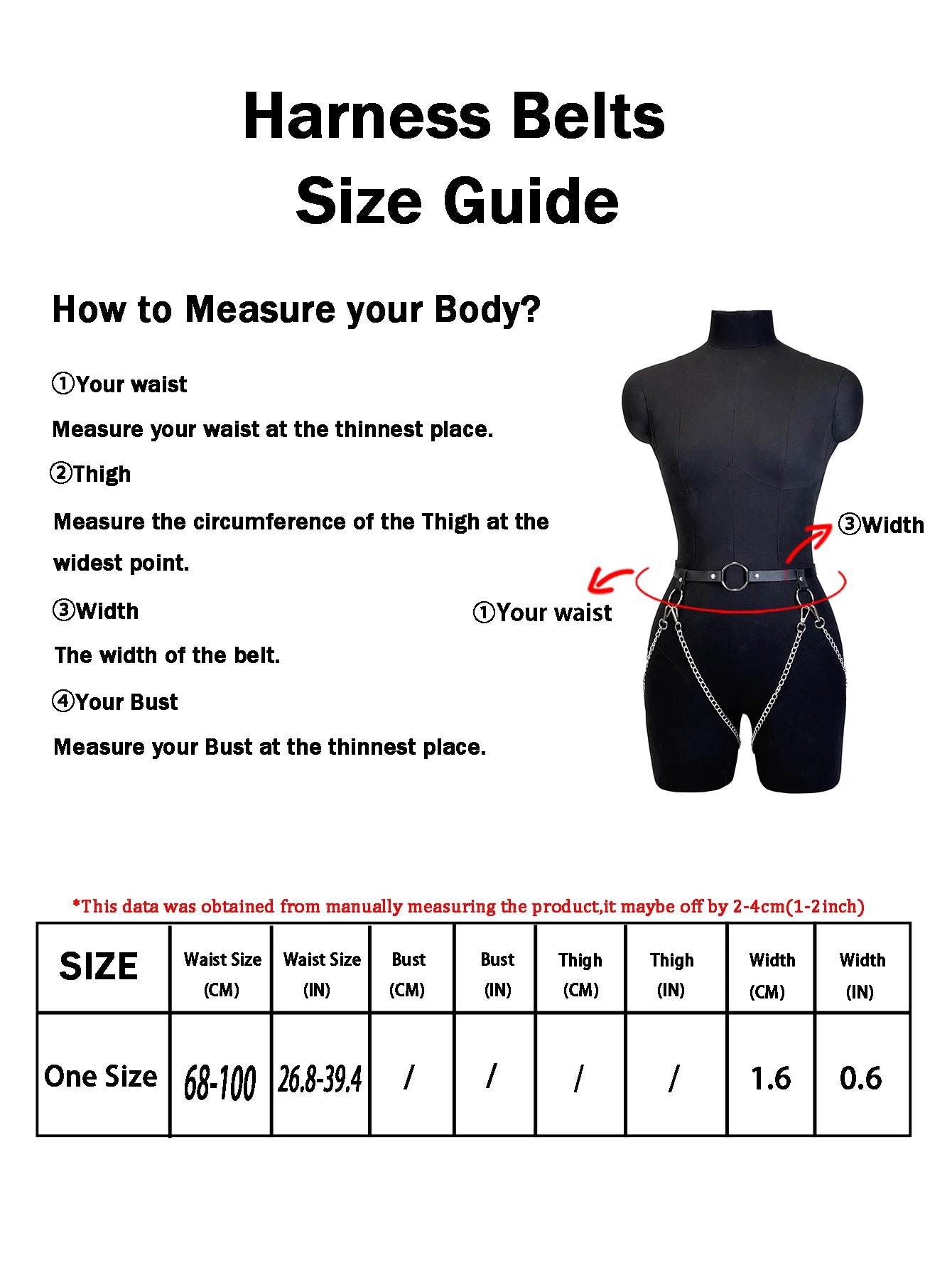 Women Fashion Belt Street Style Punk Decorative Waistband Adjustable Suspender Belt Corset Harness Gothic Clothing Accessories