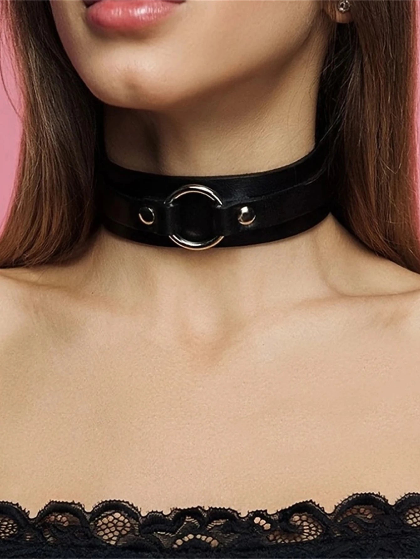 Women Goth Harness Pu Leather Adjustable Studded Decor Harness Women Fetish Clothing Bondage lingerie chest harness