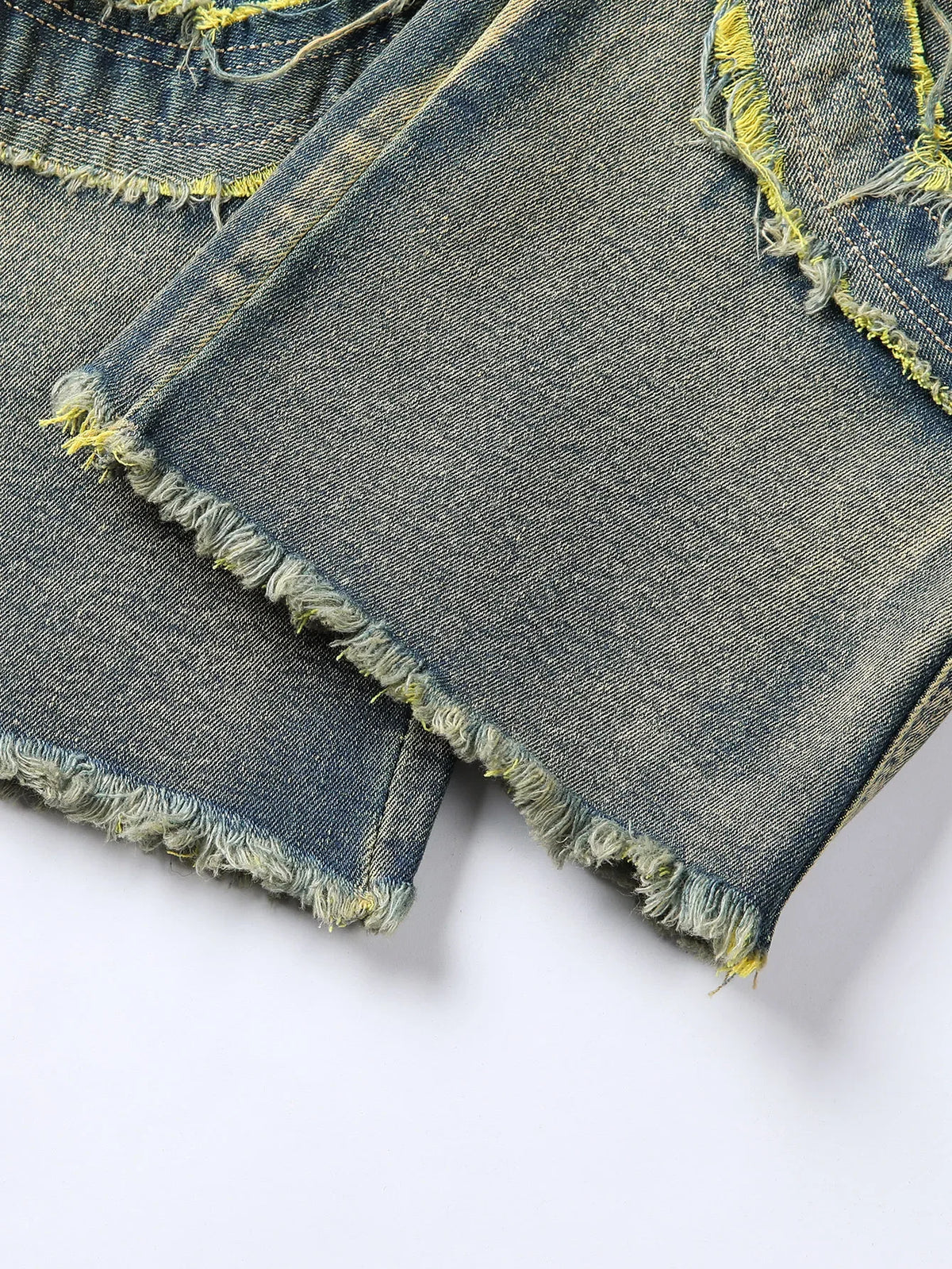 New Men Ripped Stacked Jeans Distressed Slim Fit Skinny Straight Leg Jeans Fashion Hip Hop Denim Pants Casual Streetwear