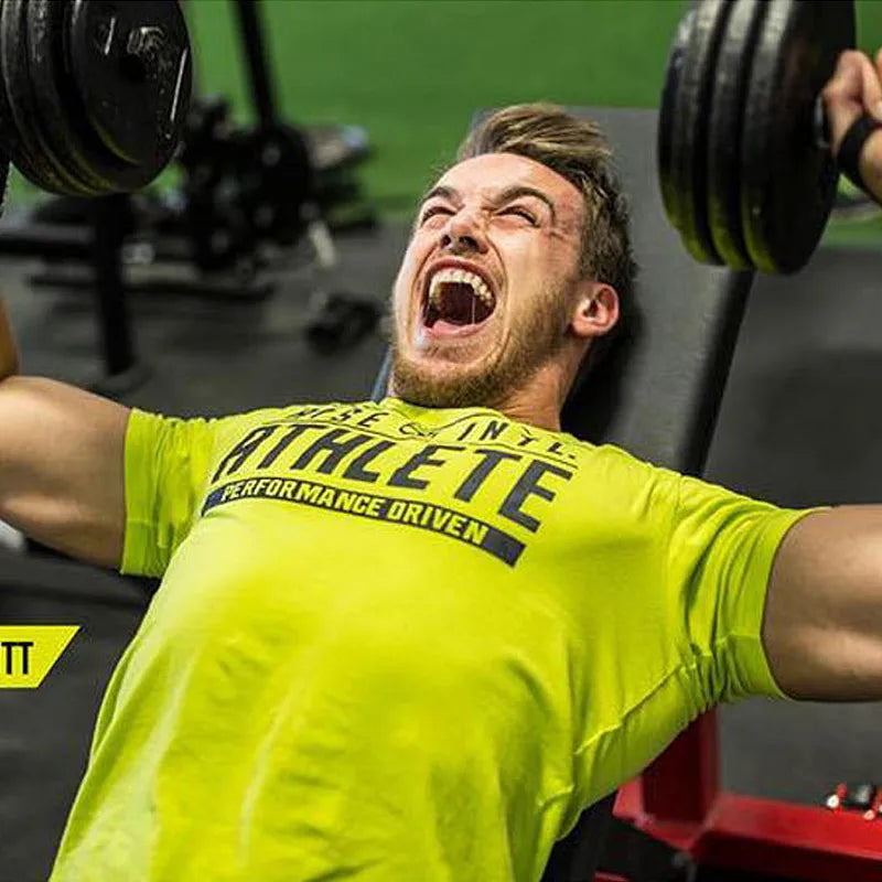 Herrenbekleidung Sommer Casual T-Shirt Gym Fitness Shirt Sport Lauf T-Shirt Basketball Kurzarm T-Shirt Workout Sweatshirt