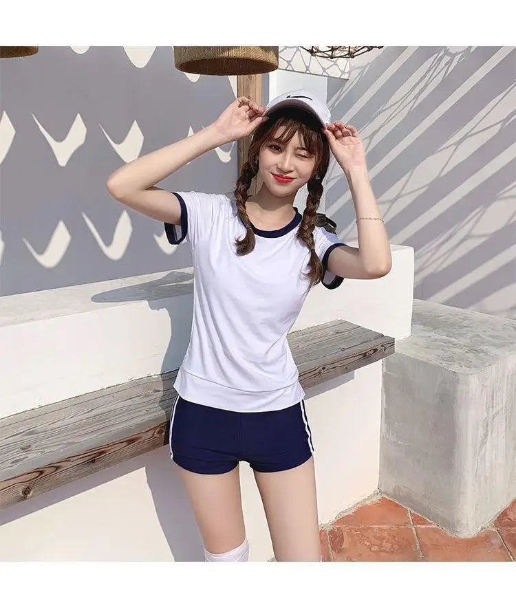 2026 New Student Gymnastics Clothing Sportswear Casual Home Sports Suit Shorts Women's Fitness Suit Morning Running Clothing Hot