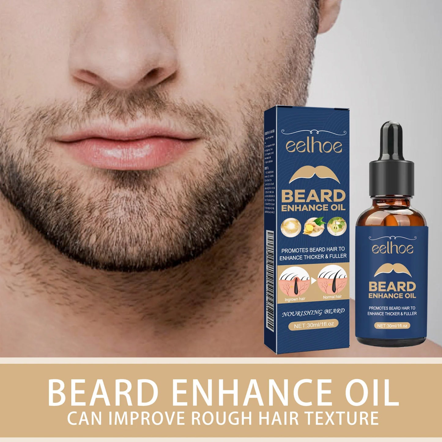 Beard Care Oil Strengthening Moisturizing Softening Nourishing Shiny Nourishing Thickening Oil for Men's Grooming & Beard Care