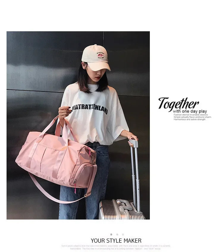 Training Yoga Sporttaschen Fitness Gym Taschen Nass Trocken Separate Gepäcktasche mit separatem Schuhfach Reisetasche Handtasche