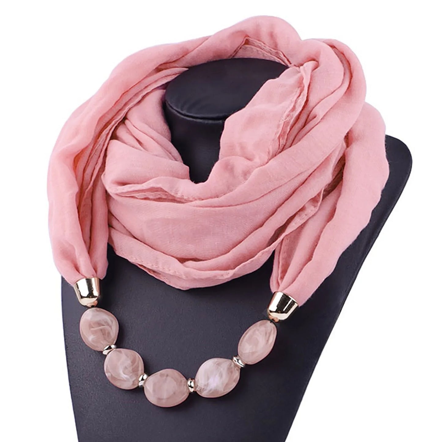 Women Cotton Linen Necklace Pendant Scarf Ethnic Style Soft Necklace Scarf Fashion designer scarf Ethnic Jewelry Necklace Scarf