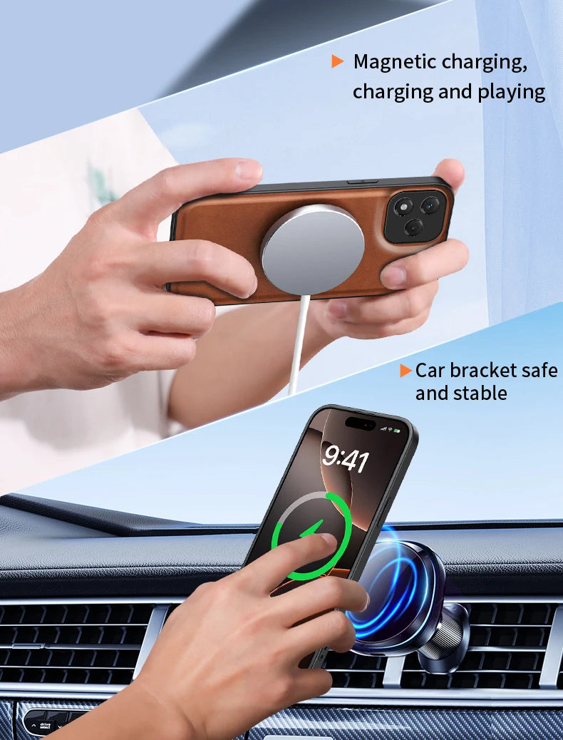 PU Leather Wireless Charging Magnetic Case for Honor 400 Lite 400 Pro 5G Protective Cover Hard Back Shell Coque