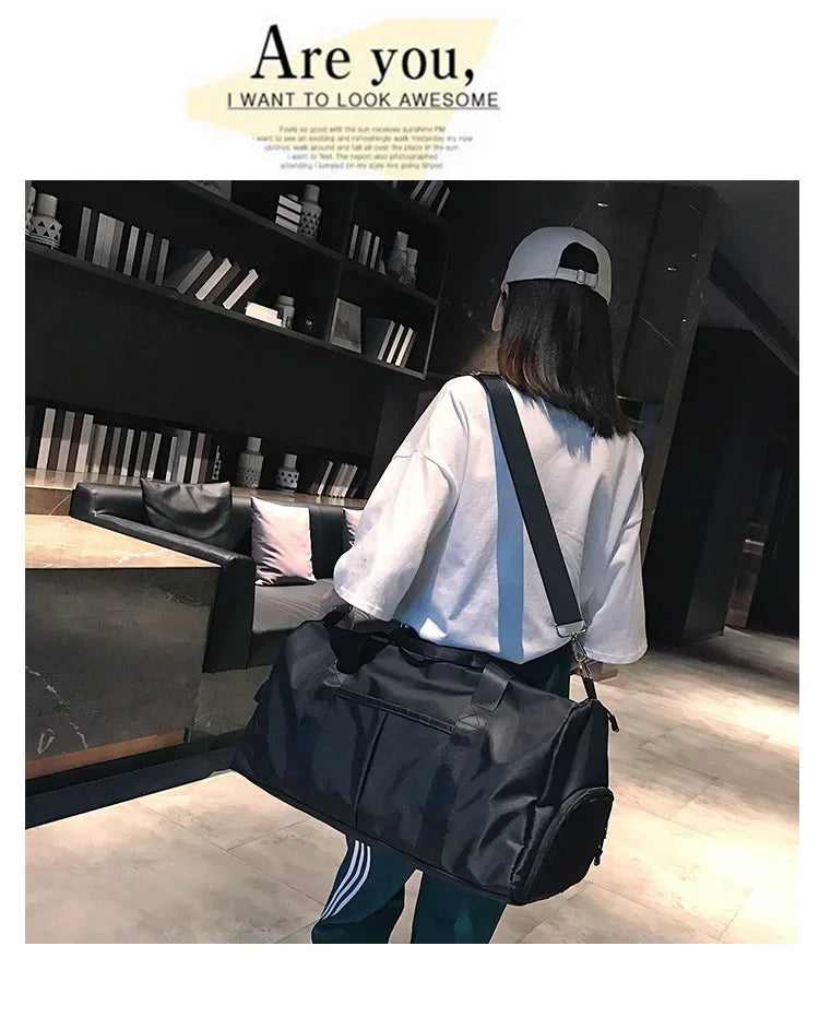 Training Yoga Sporttaschen Fitness Gym Taschen Nass Trocken Separate Gepäcktasche mit separatem Schuhfach Reisetasche Handtasche