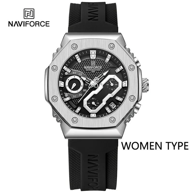 NAVIFORCE Original Men Watch Quartz Top Brand Luxury Digital Male Clock Military Business Sport Women Lady Lover Wristwatch 8035