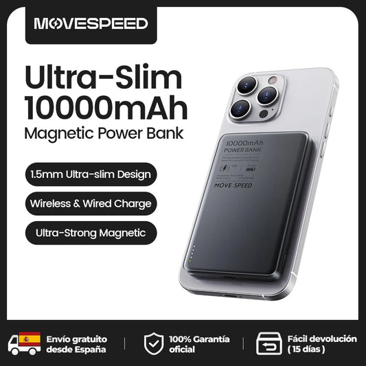 10000mAh Magnetic Power Bank Fast Charge Portable External Battery Mini Wireless Powerbank for iPhone 16 Samsung