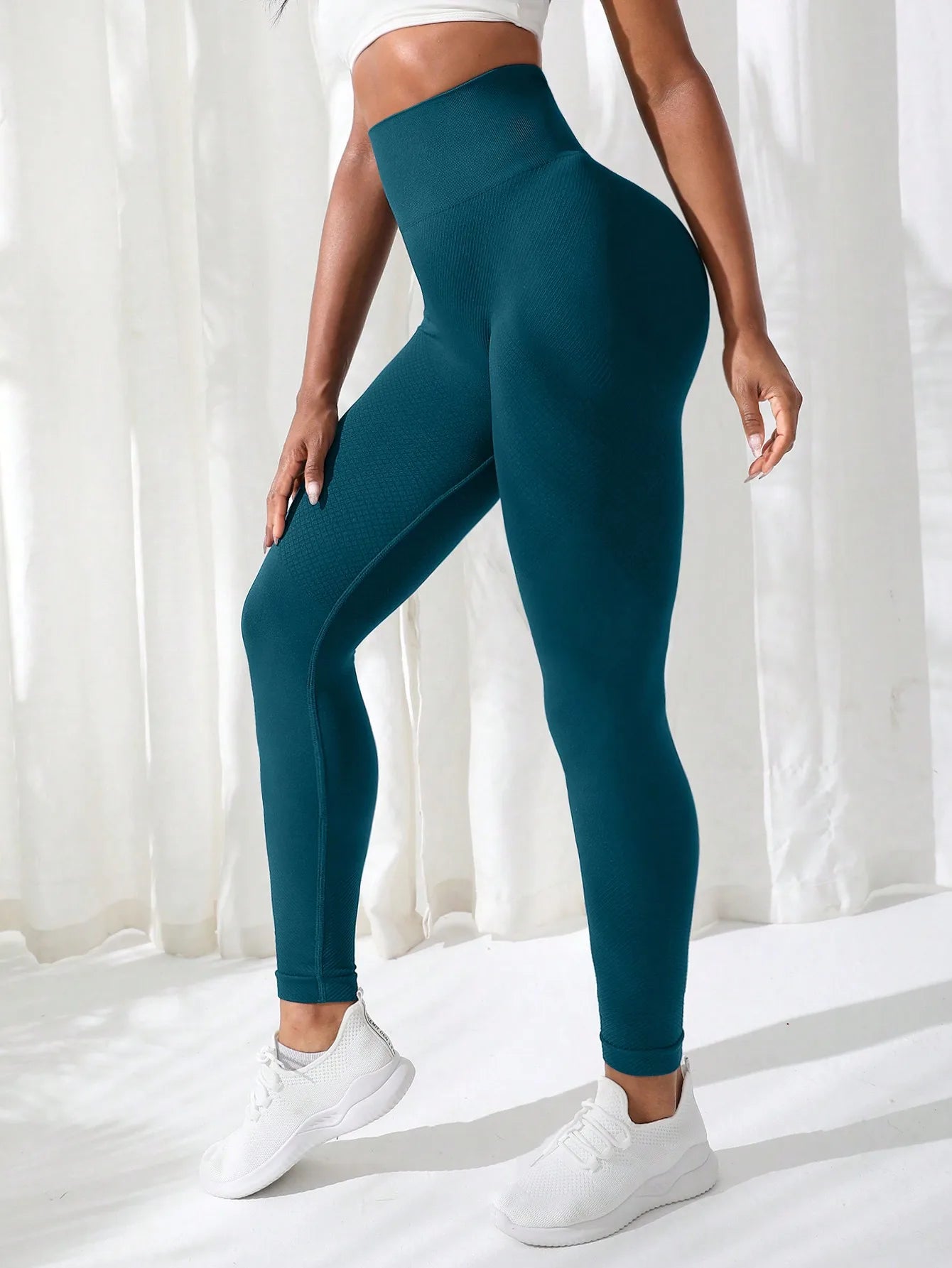 Women High Waist Yoga Pants Seamless Gym Leggings Stretchy Athletic Workout Fitness Running Sports Tights