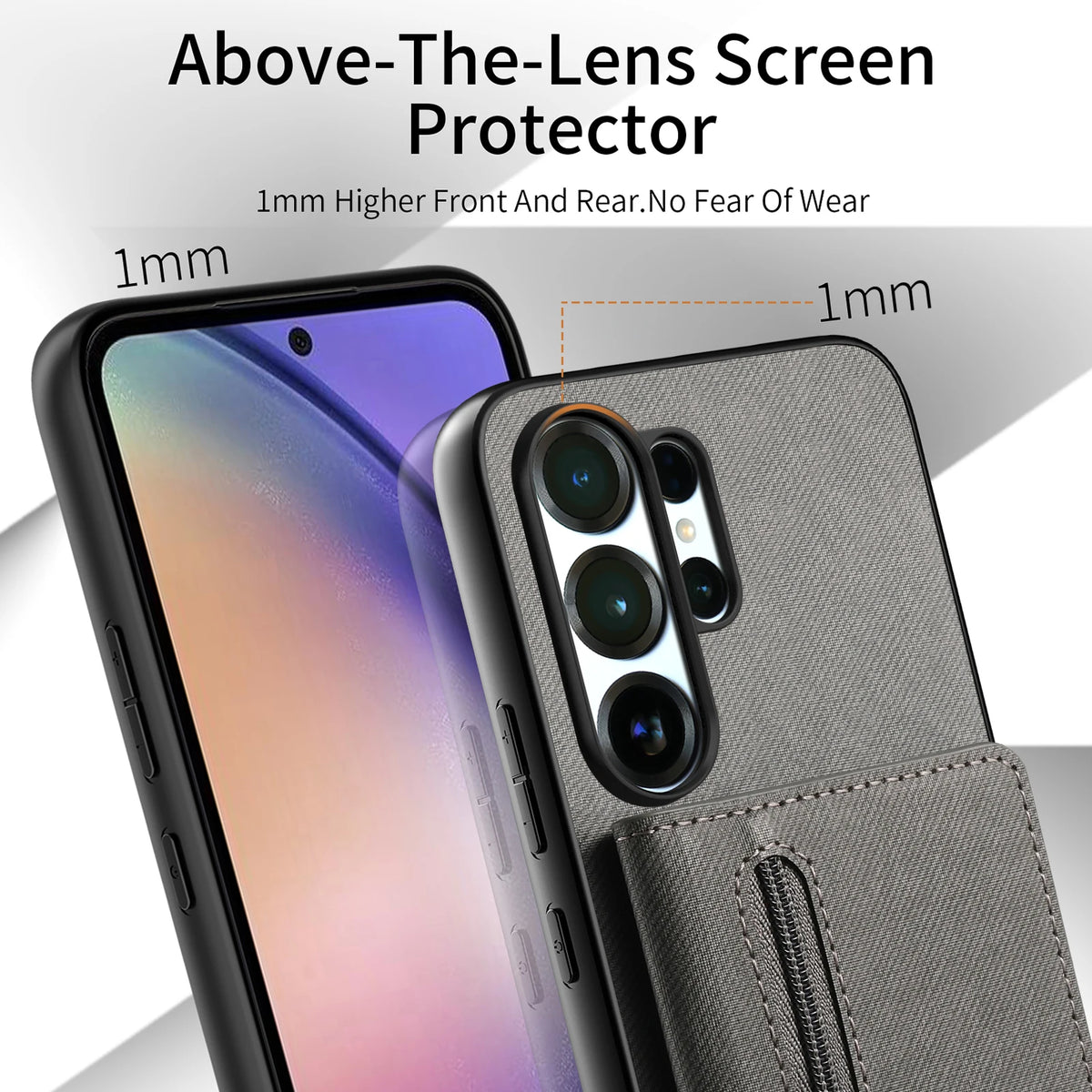 Zipper Cards Wallet Leather Phone Case For Samsung Galaxy S26 S24 S23 S22 Ultra Plus S23 S26 S25FE Purse Card Holder Stand Cover
