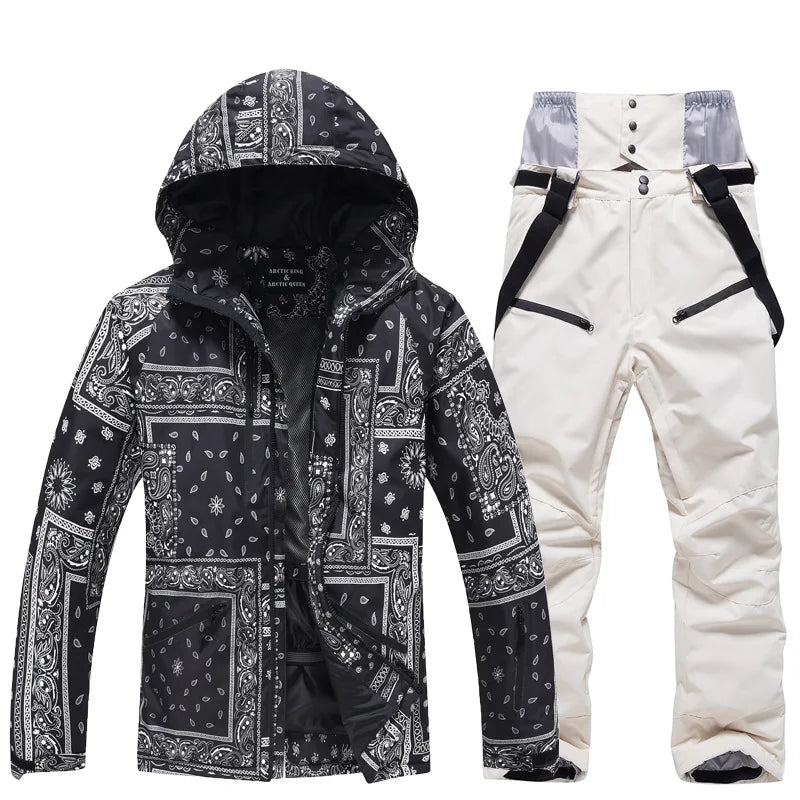New Fashion, Men's and Women's, Ski Suit Sets, Waterproof, Snow Costume, Ski Jacket and Pant Set, Outdoor Clothing, Snowboarding