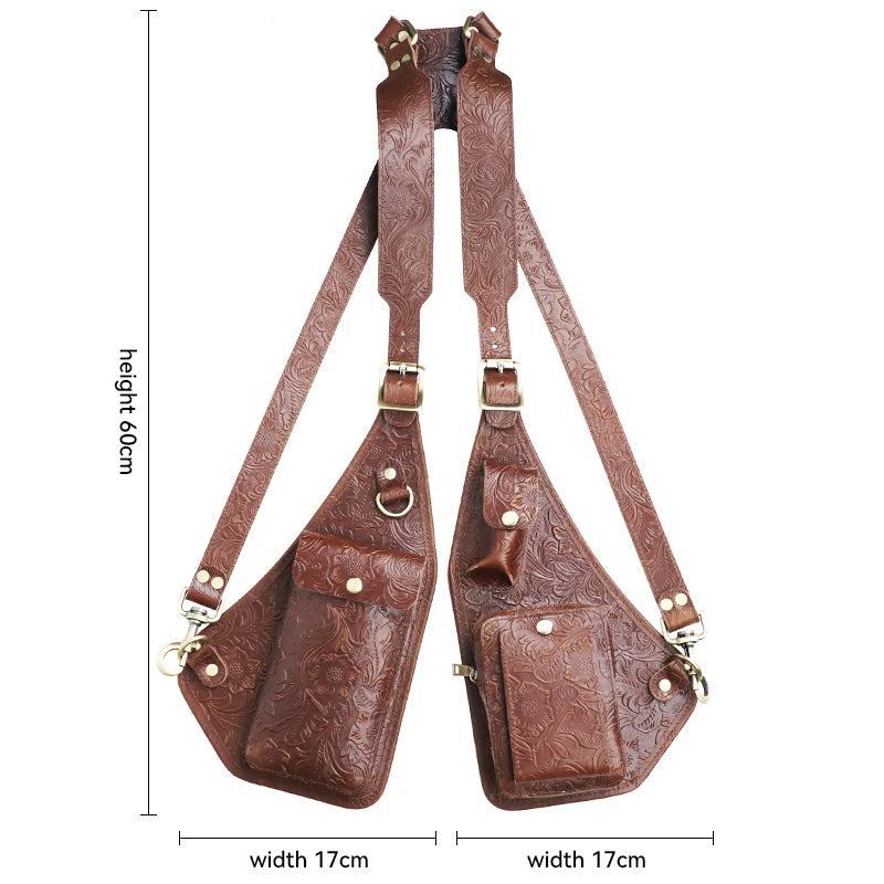 Genuine Leather Anti-Theft Underarm Shoulder Bag Armpit Tactically Bag For Men Shoulder Holsters Storage Pack