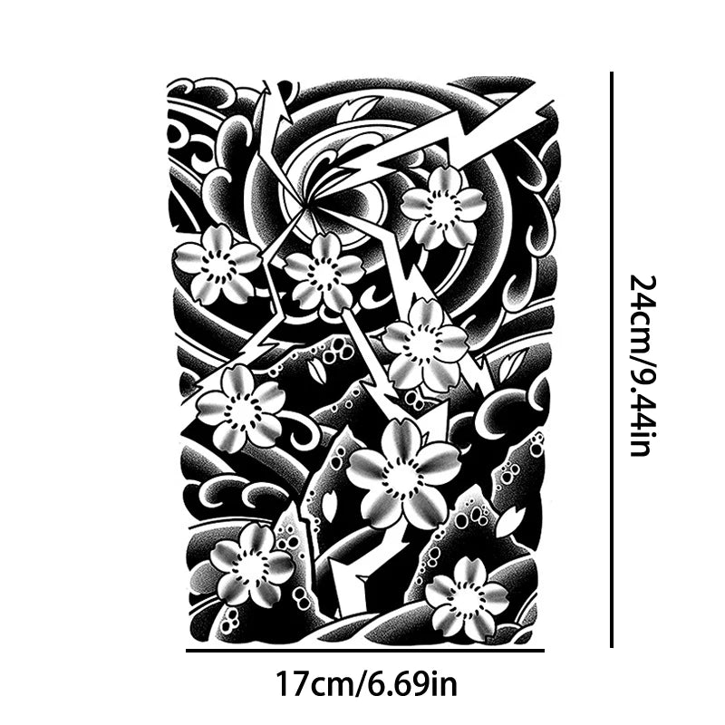 1pc Dragon Tattoo Sticker Realistic Dragon Fake Tattoo Stickers For Men Boys Kids 3D Dragon Temporary Tattoos Washable Tattoos