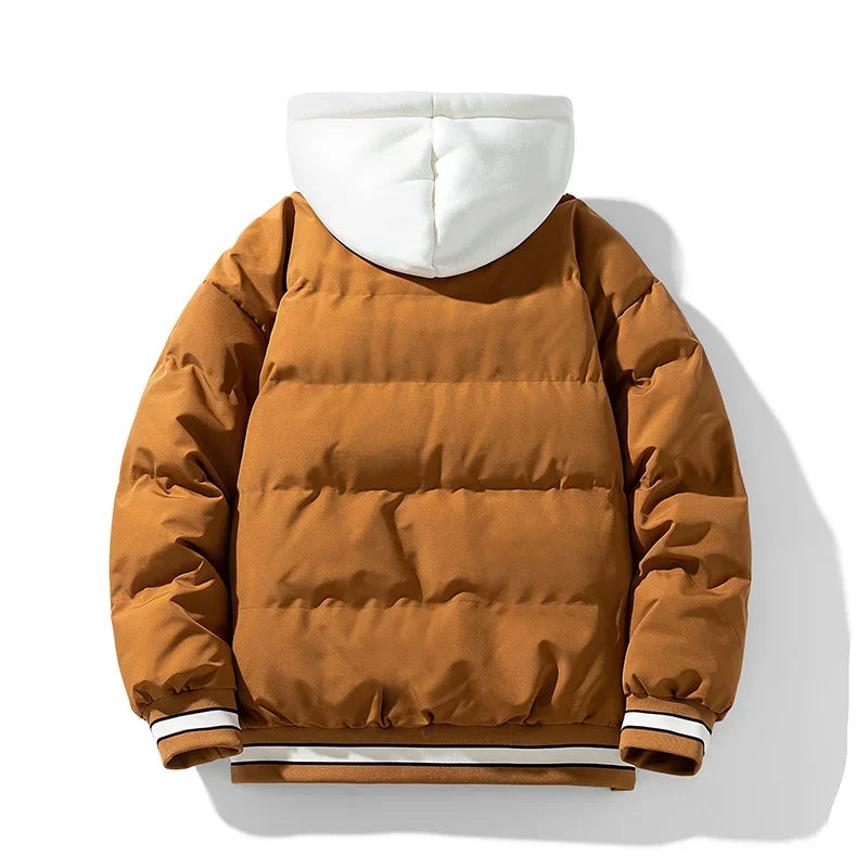 Winter Warme Baumwolljacke für Männer Outdoor Casual Winddichte Straßenkleidung Koreanische Mode Lose Männer Parkas mit Kapuze Verdickt