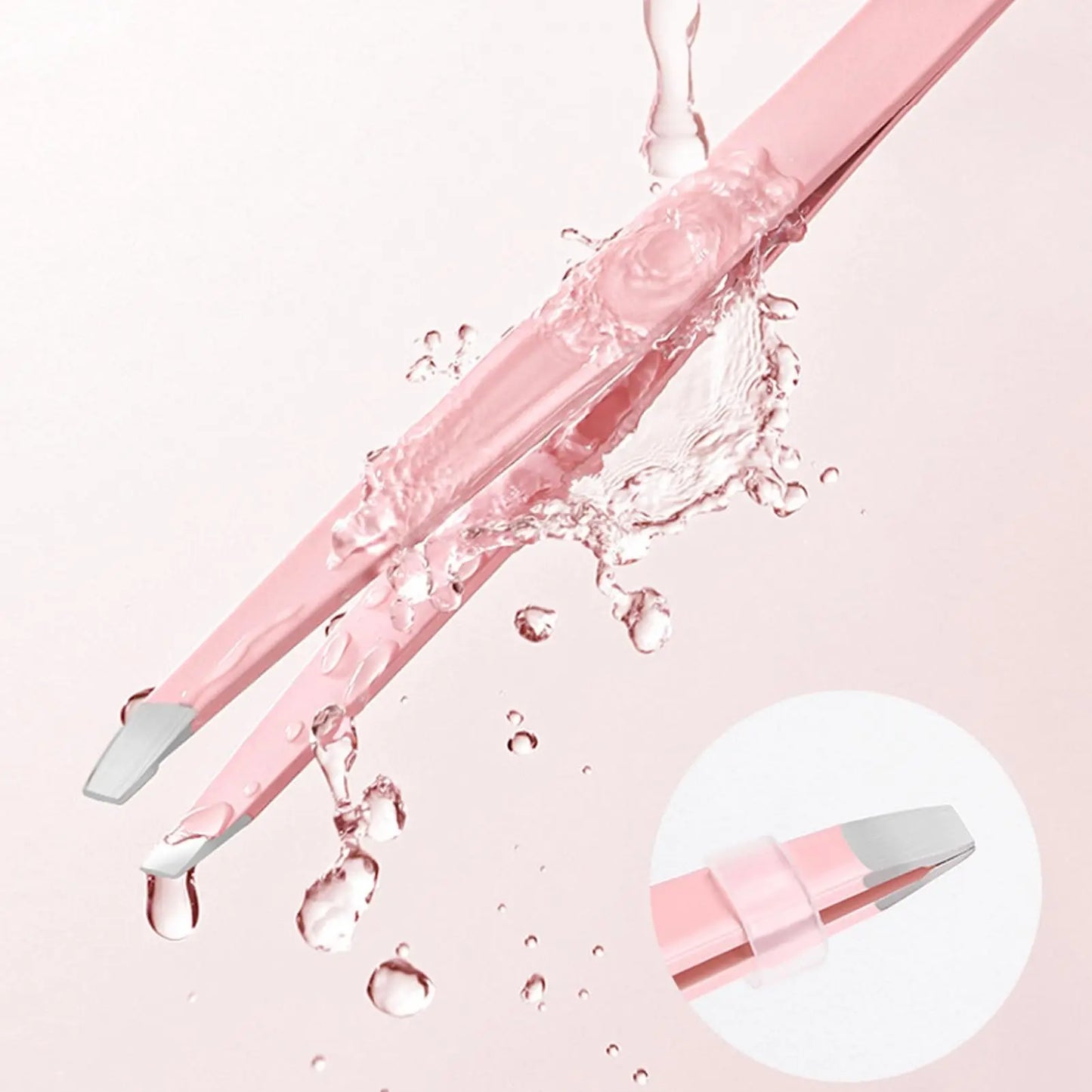 4Piece Tweezers for Women, Tweezer Set for Facial Hair Eyebrow Tweezers Men Eyebrow Chin Twizzers Kit Hair Grooming with Leather