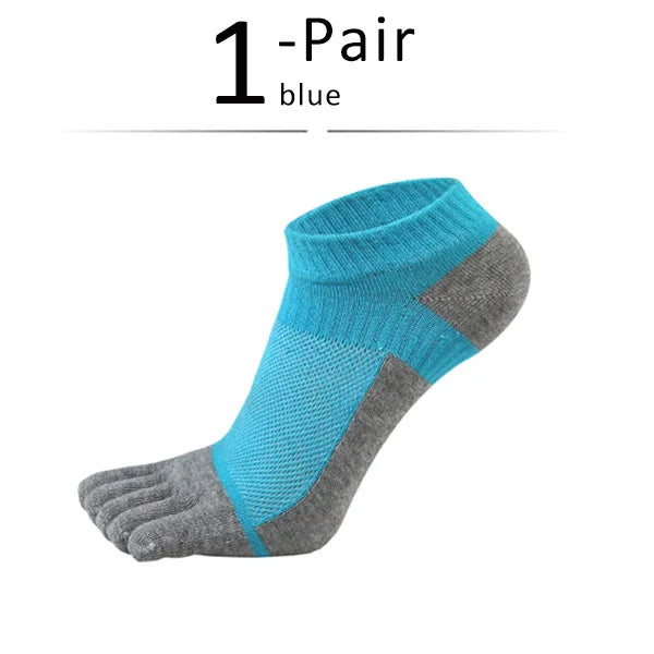 Pure Cotton Five Finger Socks Mens Sports Breathable Mesh Comfortable Shaping Anti Friction Soft Elastic Endurable Toe Socks Boy