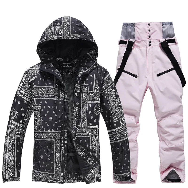 New Fashion, Men's and Women's, Ski Suit Sets, Waterproof, Snow Costume, Ski Jacket and Pant Set, Outdoor Clothing, Snowboarding
