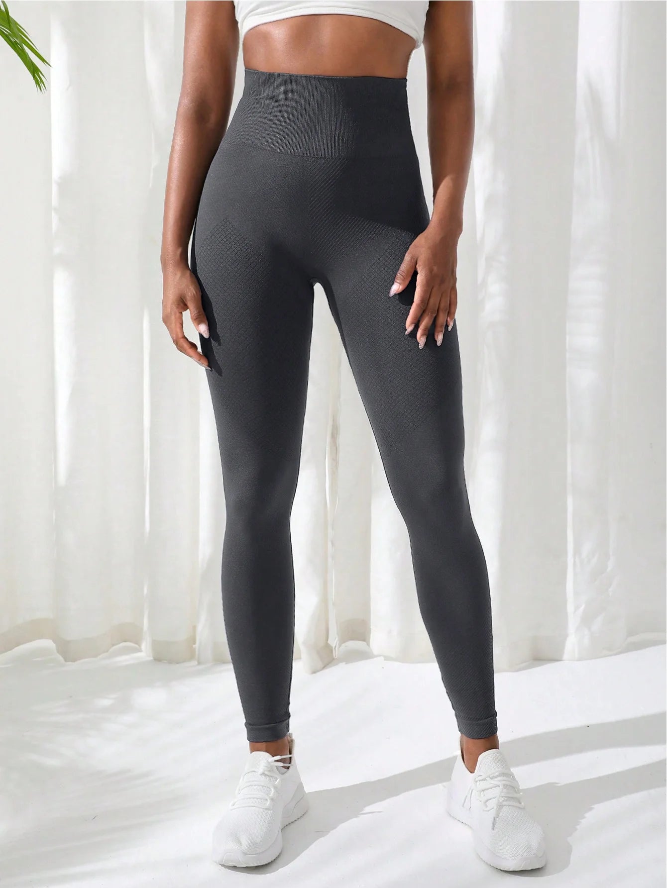 Women High Waist Yoga Pants Seamless Gym Leggings Stretchy Athletic Workout Fitness Running Sports Tights