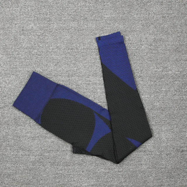 New  Spring Autumn Set Reticulate Stretch Fitness Seamless  Sportswear Suit For Women